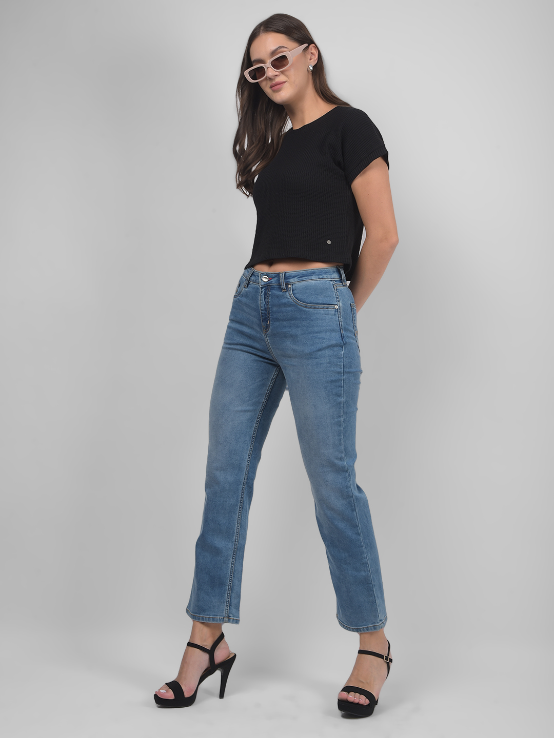 Numero Uno Women Solid Light Blue Jeans